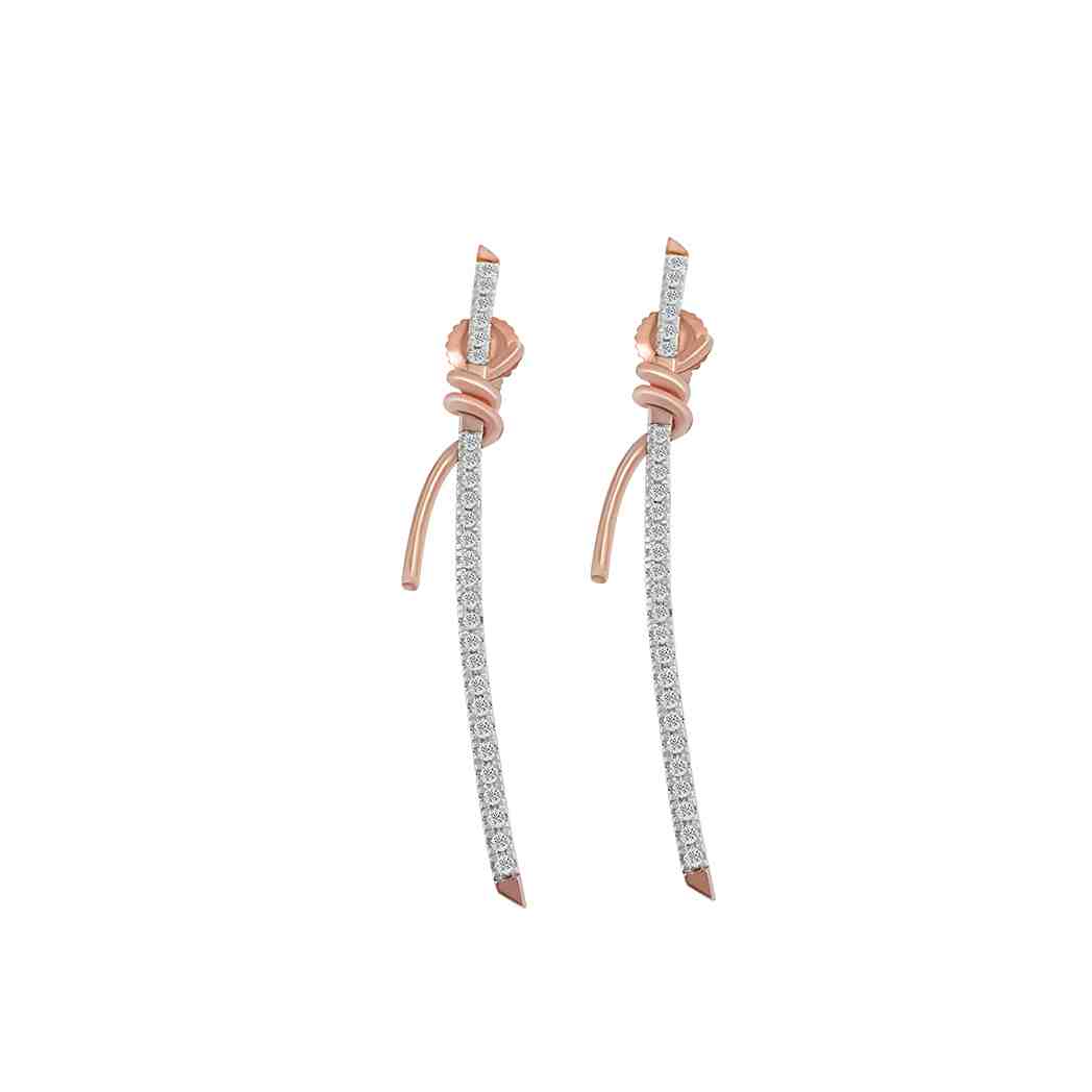 Diamond Knot Drop Earrings ER21014A